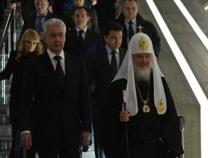 мэр Москвы Сергей Собянин и Патриарх Кирилл